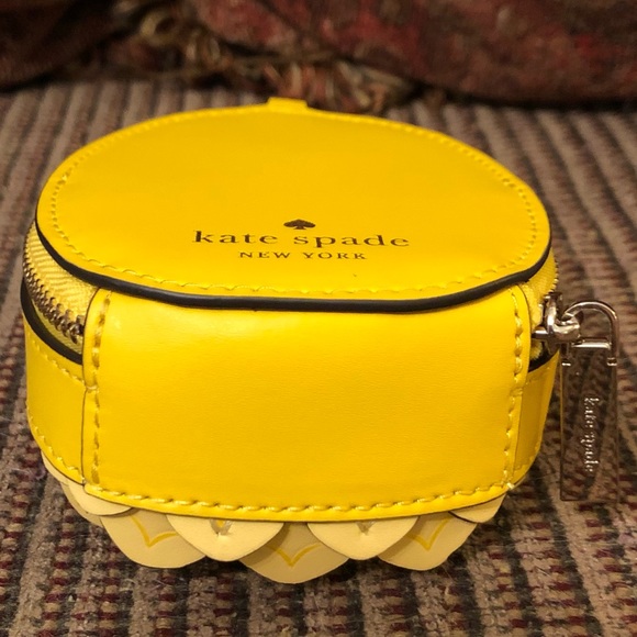 NWT-Kate Spade-Pineapple Marlee Large Zip Wallet & Pineapple Novelty Coin Purse - Picture 7 of 12